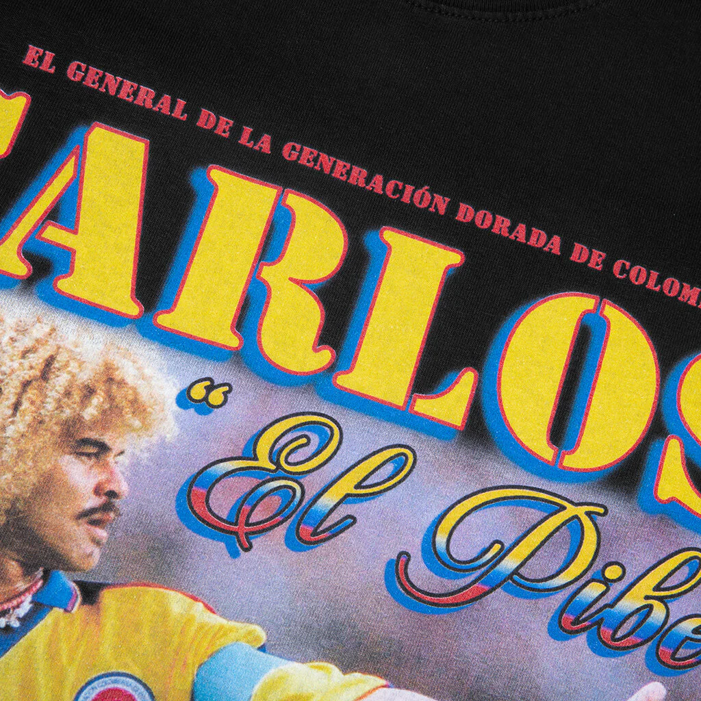 Carlos Valderama Tee - Black - Image 4