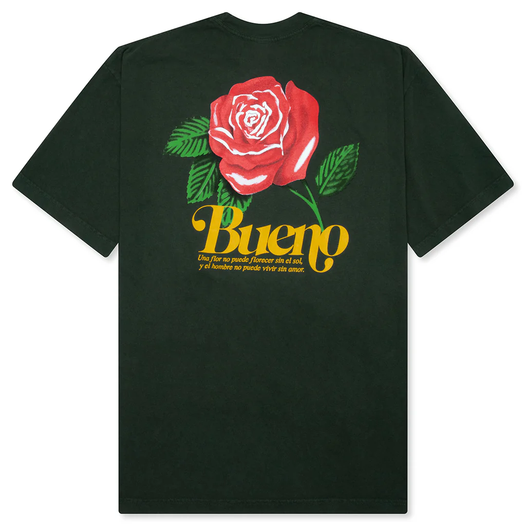 Flower Love S/S Tee - Forest Green - Image 2