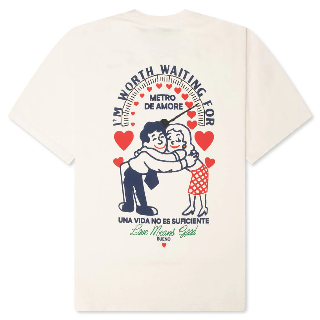 Worth Waiting S/S Tee - Cream - Image 2