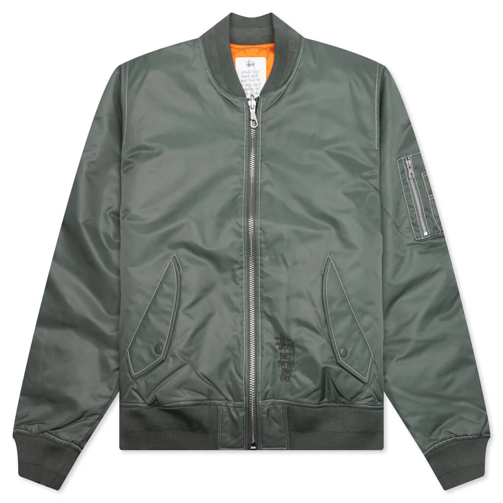 Built Bomber Jacket - Green