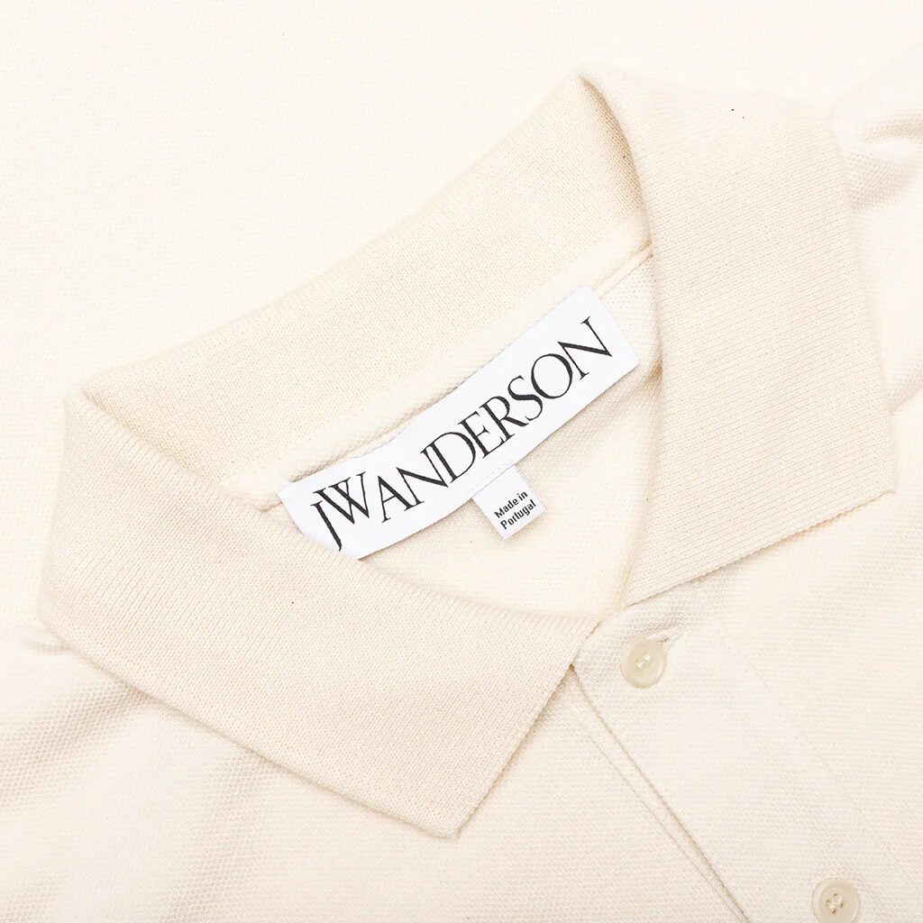 Bunny Embroidery Polo Shirt - Beige - Image 3