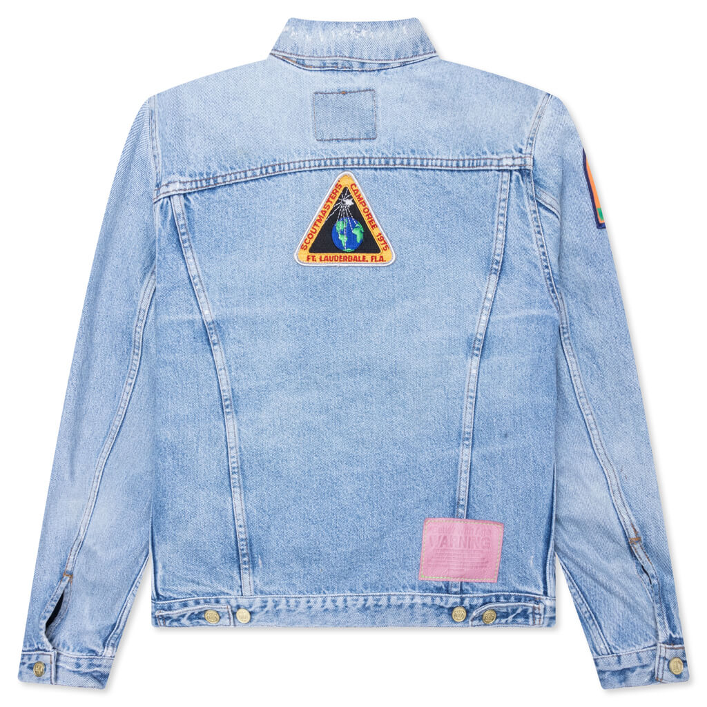 Charlatan Reversible Denim/Baseball Jacket - Indigo - Image 2
