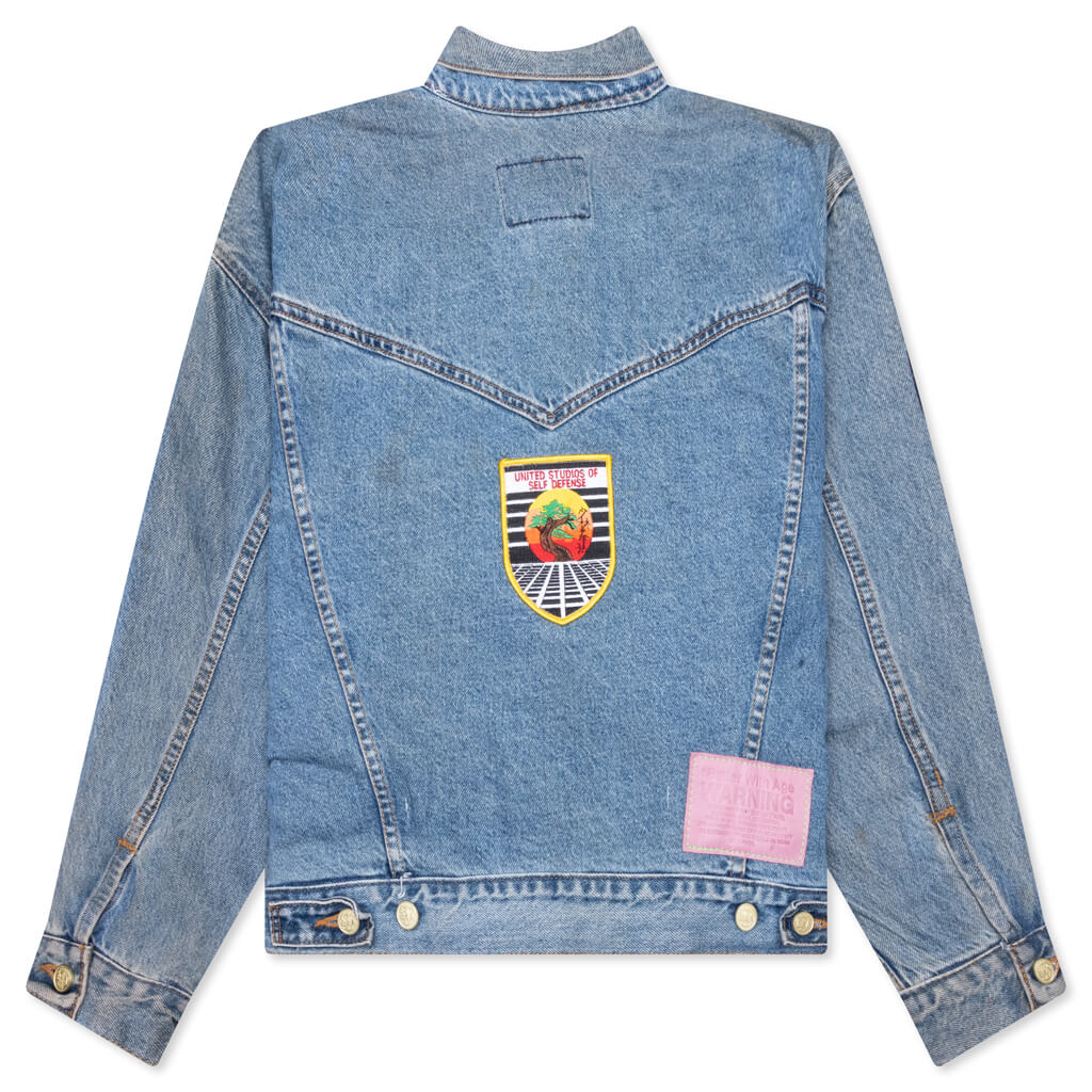 Charlatan Reversible Denim/Baseball Jacket - Indigo - Image 2
