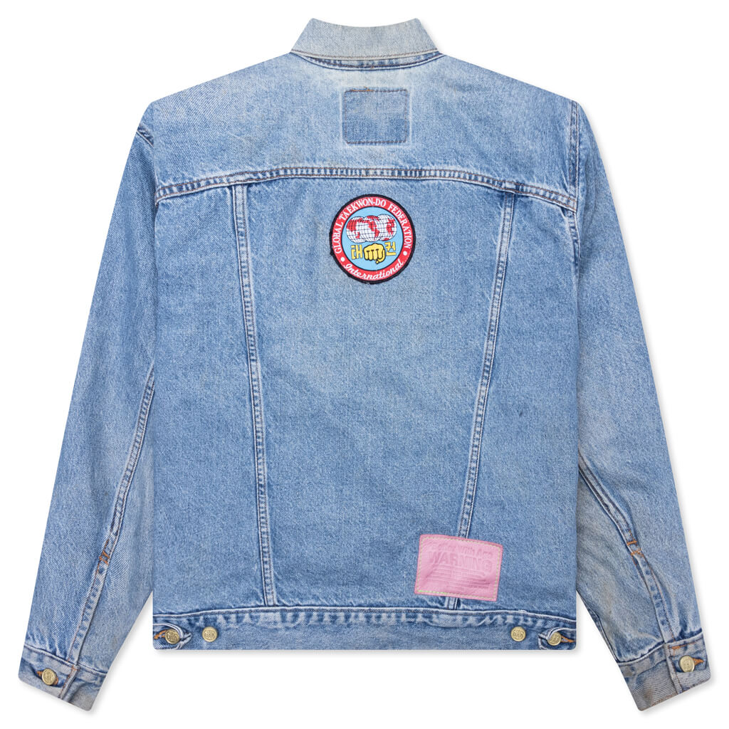 Charlatan Reversible Denim/Baseball Jacket - Indigo - Image 2