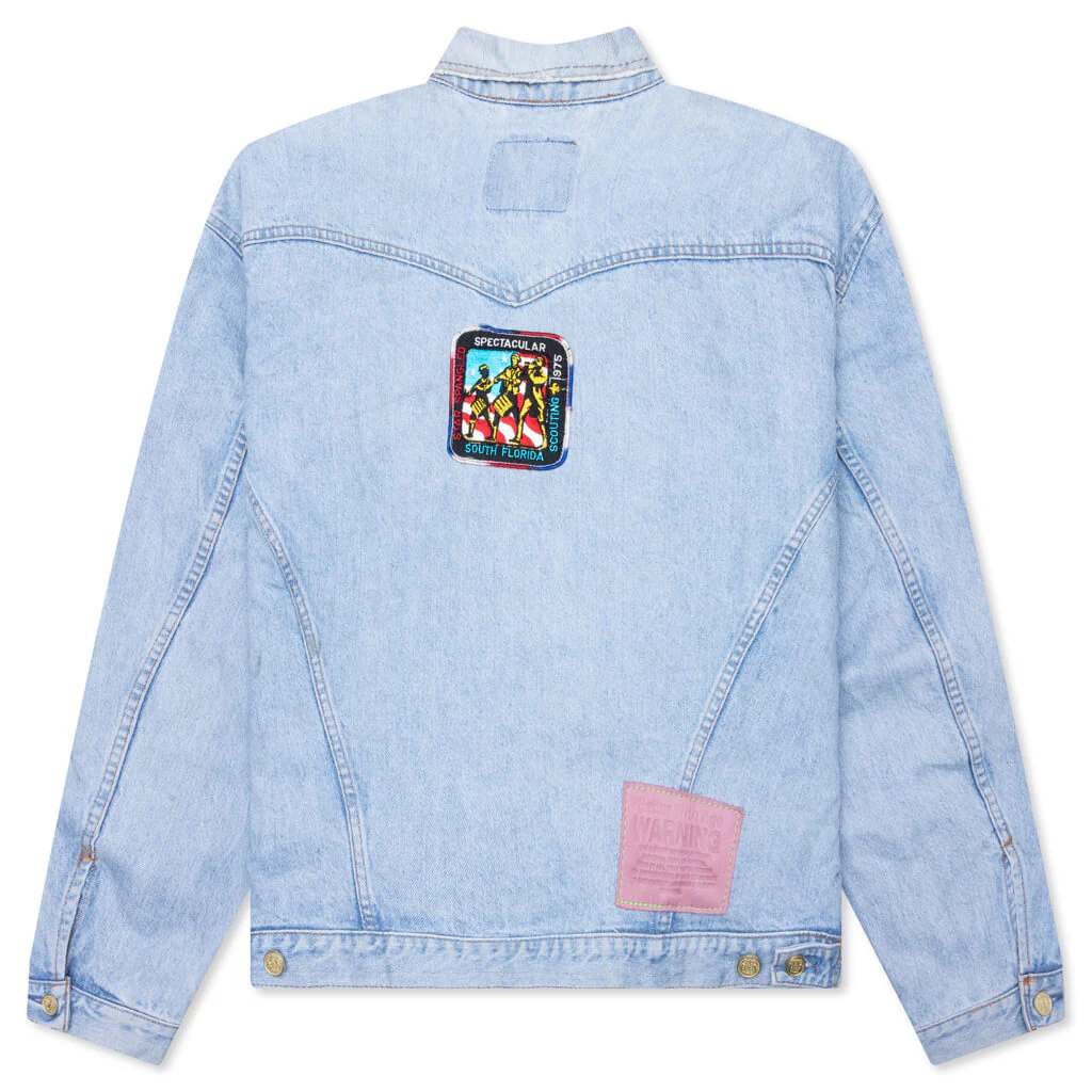 Charlatan Reversible Denim/Baseball Jacket - Indigo - Image 2