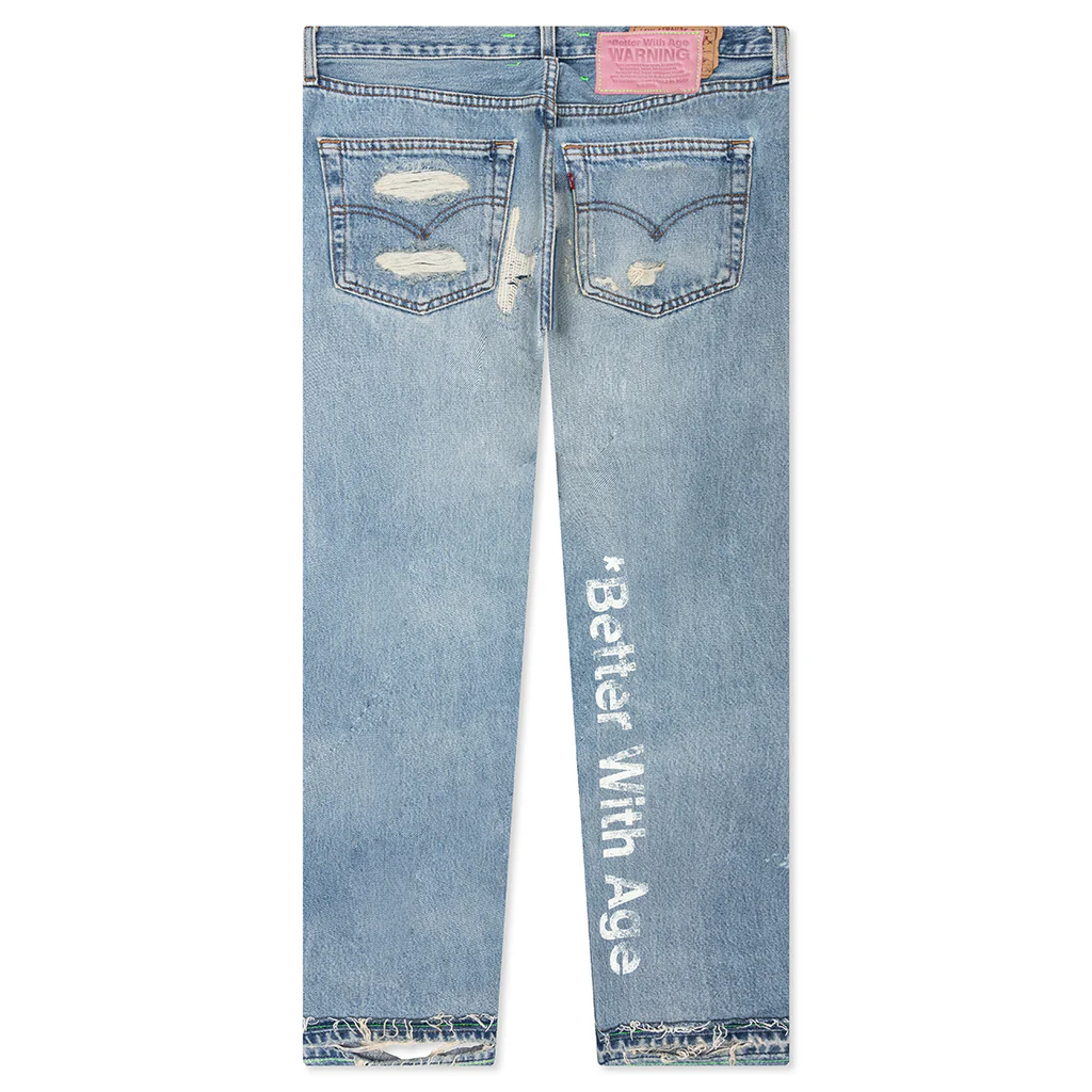 Denim Repair Pants - Indigo - Image 2