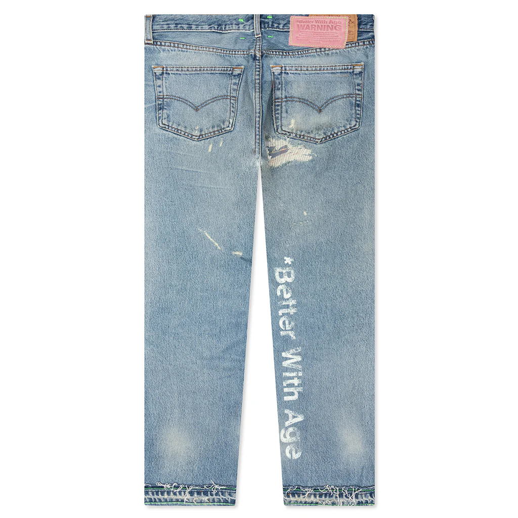 Denim Repair Pants - Indigo - Image 2