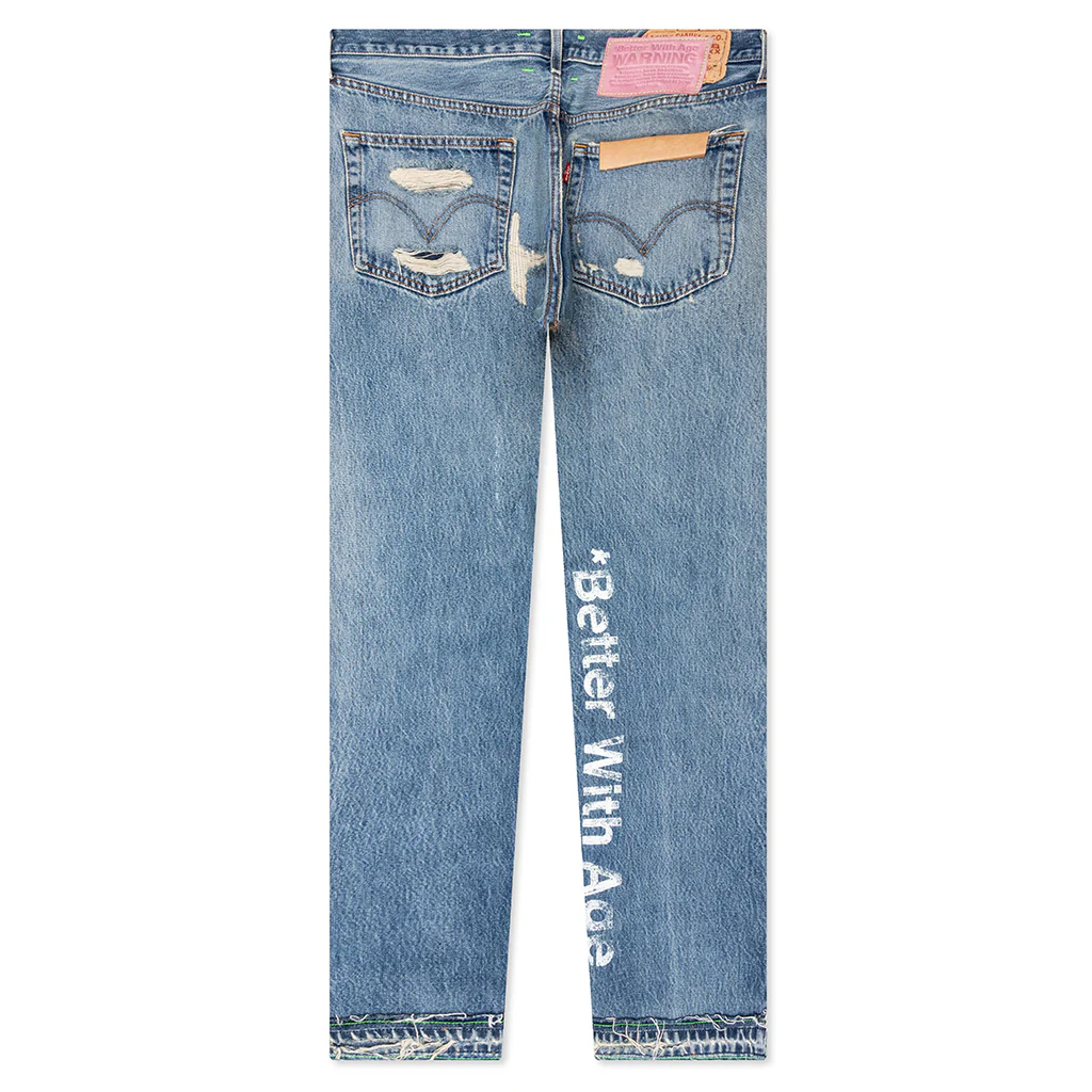 Denim Repair Pants - Indigo - Image 2