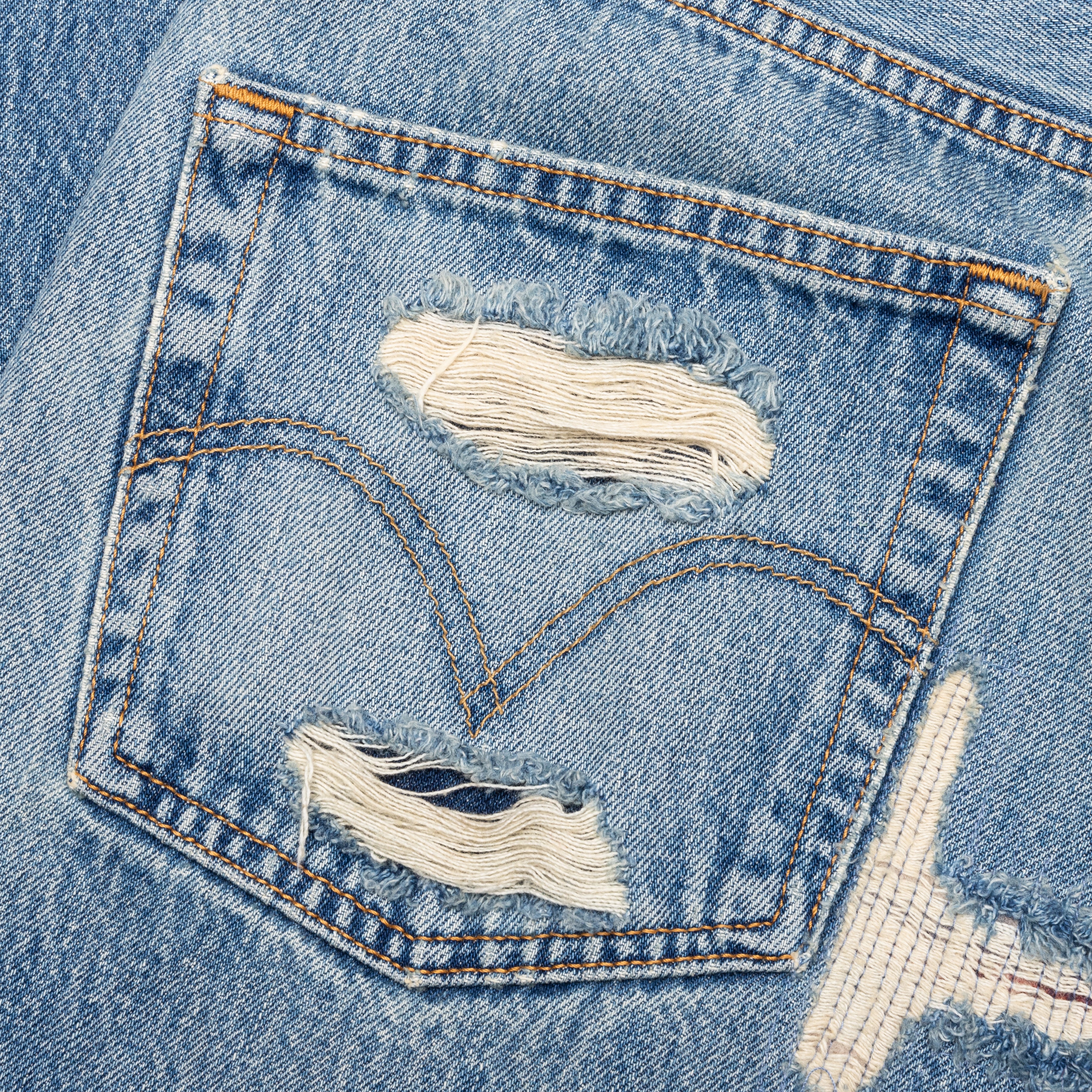 Denim Repair Pants - Indigo - Image 6
