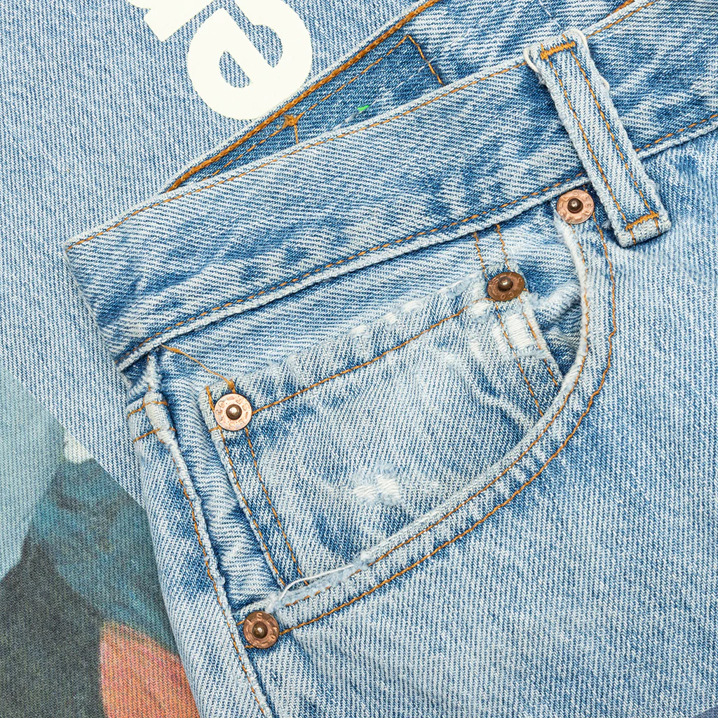 Tabloid Denim Pants - Indigo - Image 3