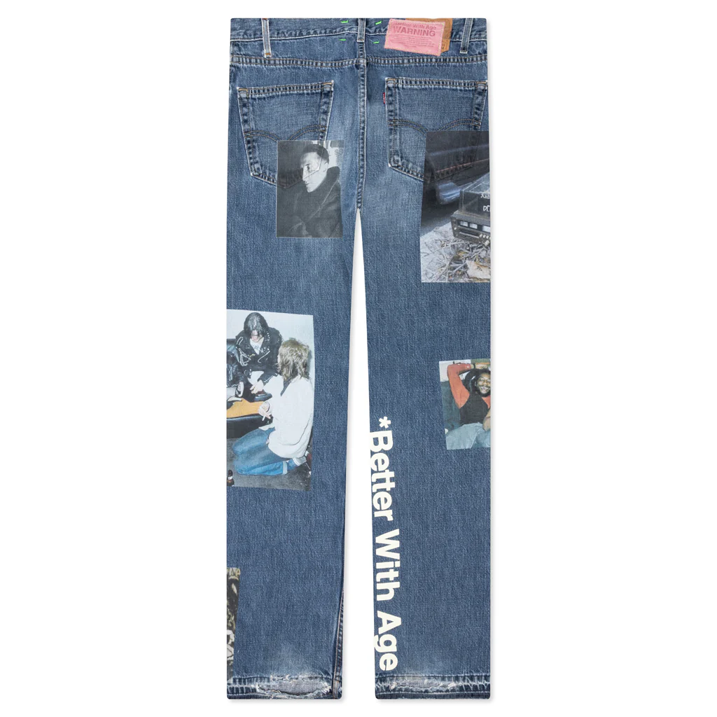 Tabloid Denim Pants - Indigo - Image 2