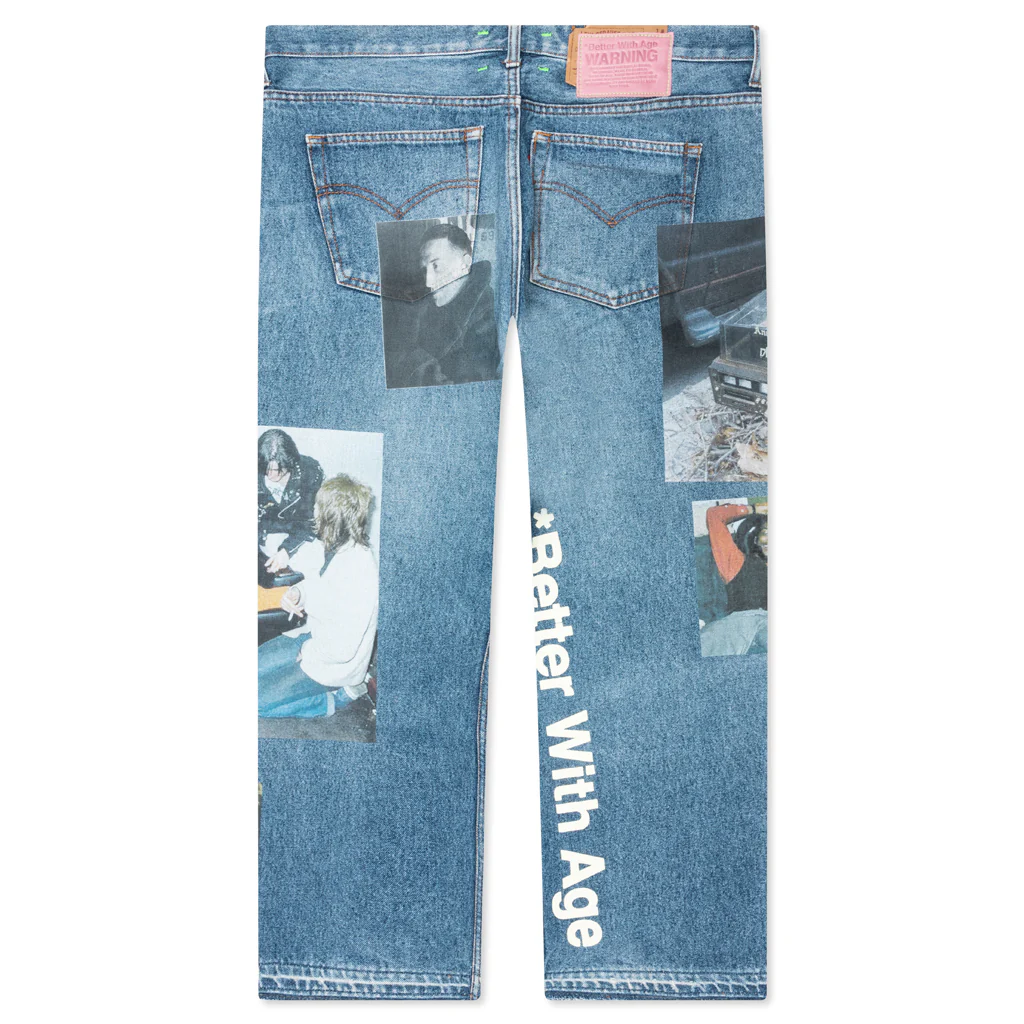 Tabloid Denim Pants - Indigo - Image 2
