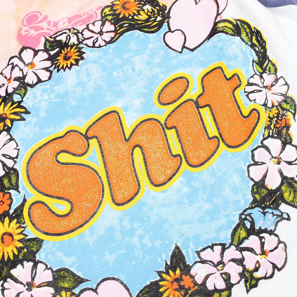 Shit Fuck Raglan Tee Shirt - Multi - Image 3