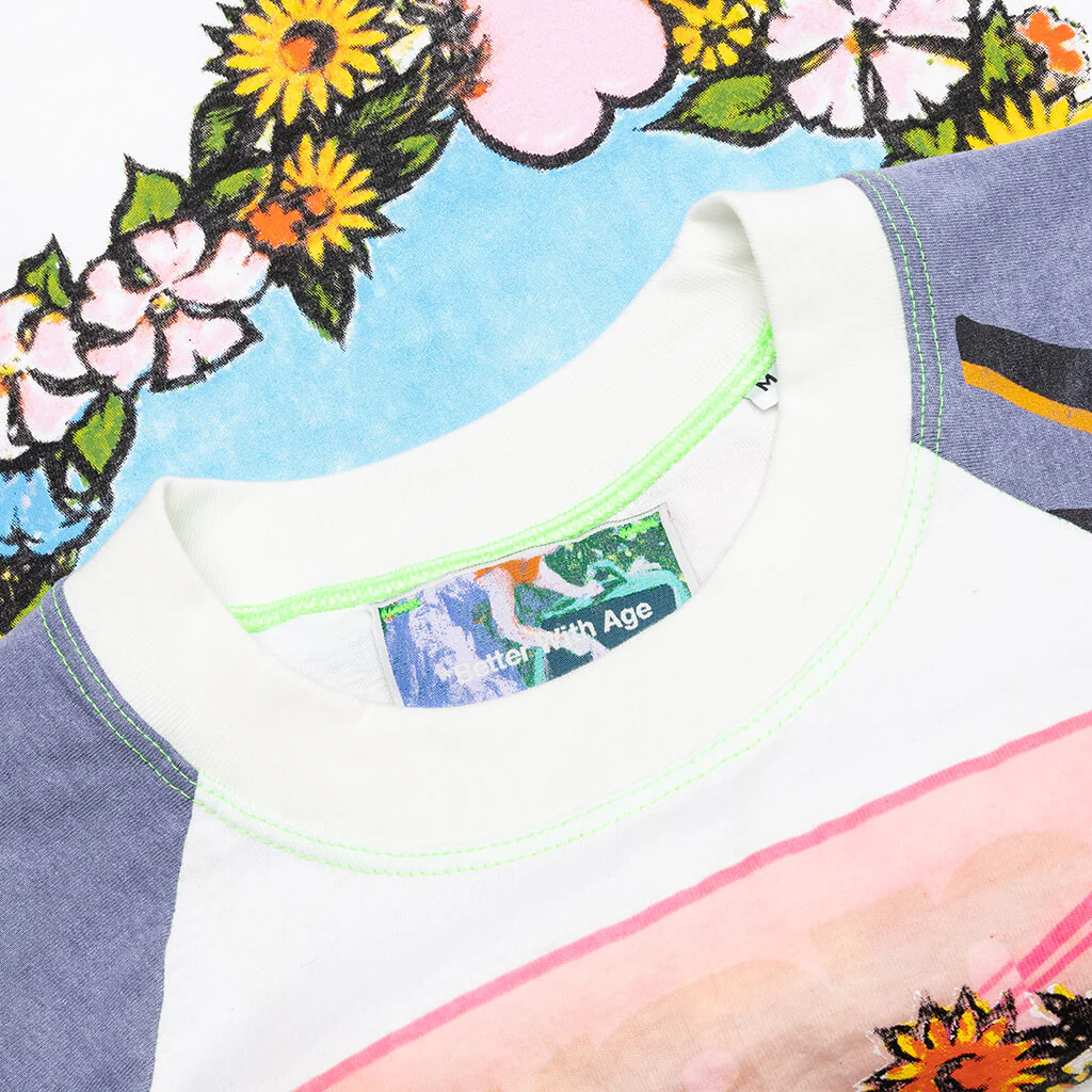 Shit Fuck Raglan Tee Shirt - Multi - Image 5
