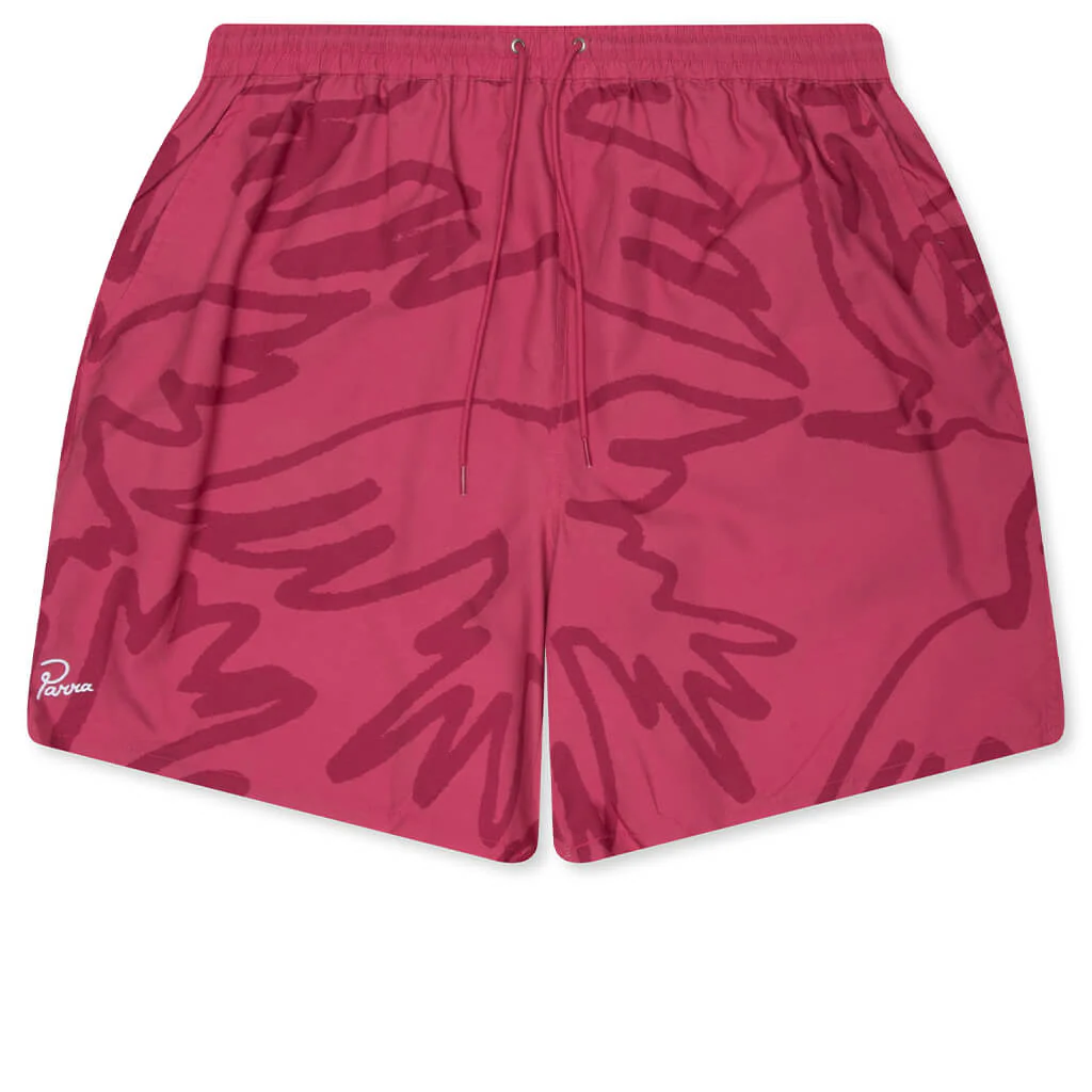 Birds Fly Free Swim Shorts - Purple Pink