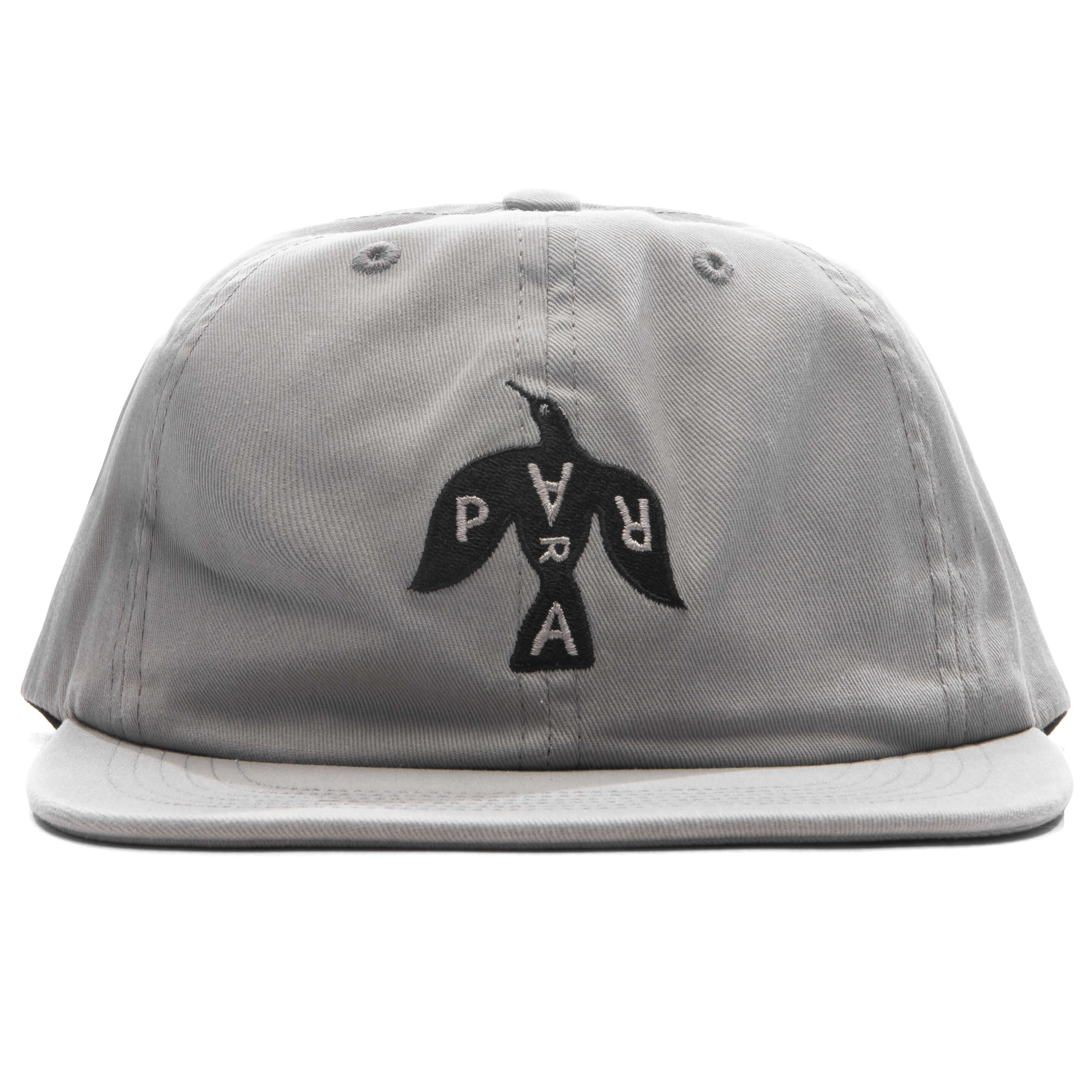 Crow Logo 6 Panel Hat - Grey