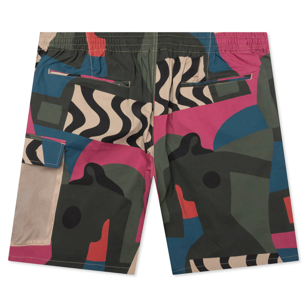 Distorted Camo Shorts - Pink - Image 2