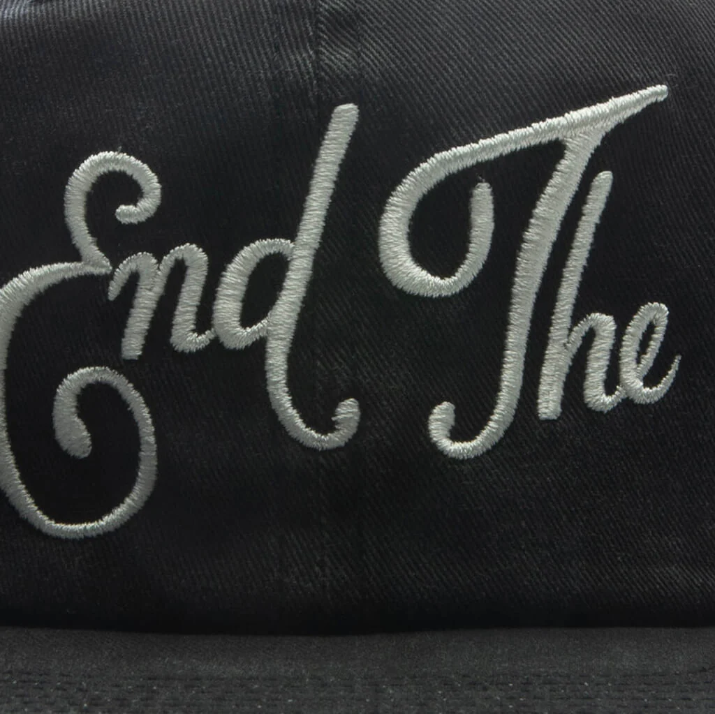 End The 6 Panel Hat - Black - Image 4
