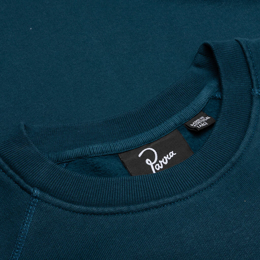 Fast Food Logo Crew Neck Sweatshirt - Deep Sea Green - Image 3
