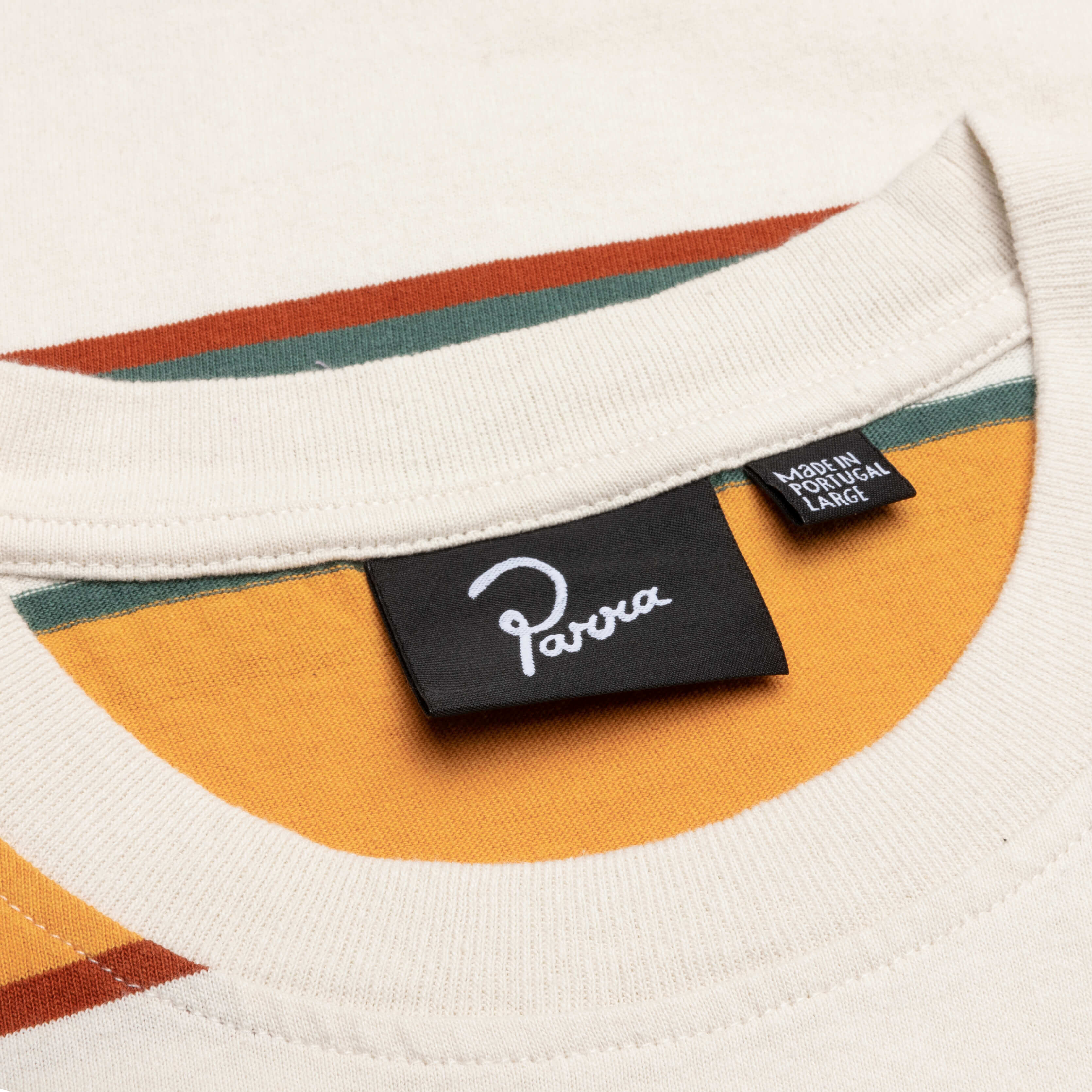 Fast Food Logo Striped T-Shirt - Burned Yellow - Image 3