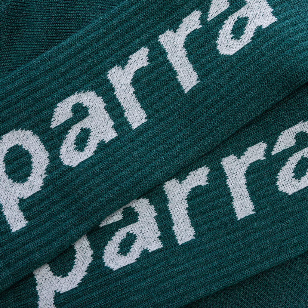 Lower Case Crew Socks - Pine Green - Image 2