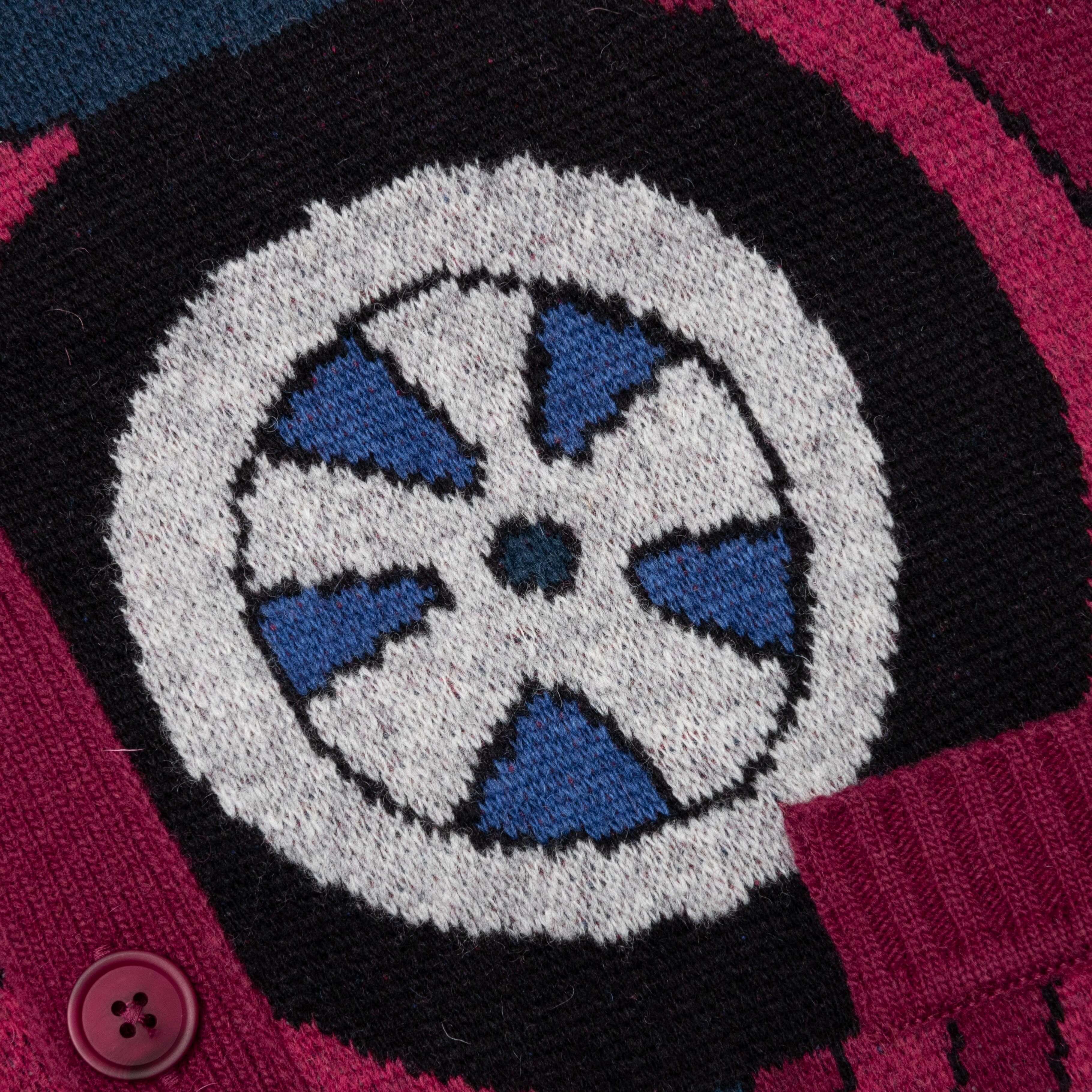 No Parking Knitted Cardigan - Beet Red - Image 3