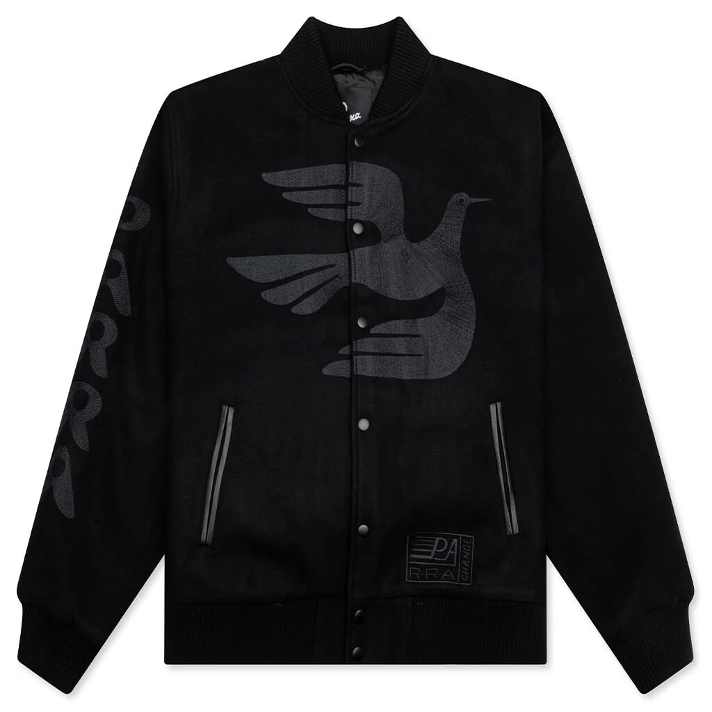 Not Movie Quality Varsity Jacket - Black