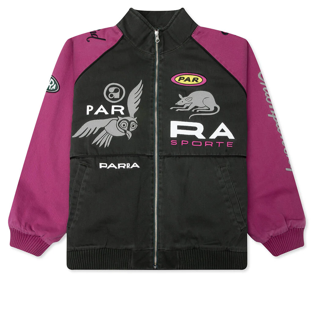 Owl Meets Rat Racing Jacket - Purple Pink