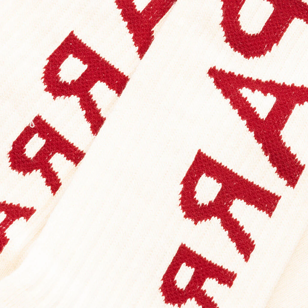 Reversed Flag Logo Crew Socks - Off White - Image 2