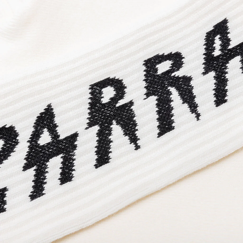 Shocker Logo Crew Socks - White - Image 2