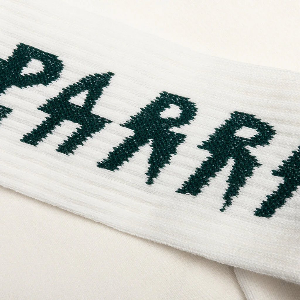 Shocker Logo Crew Socks - White - Image 2