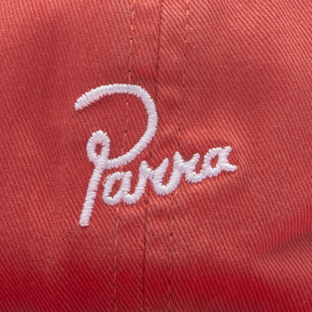 Signature 6 Panel Hat - Washed Out Red - Image 2