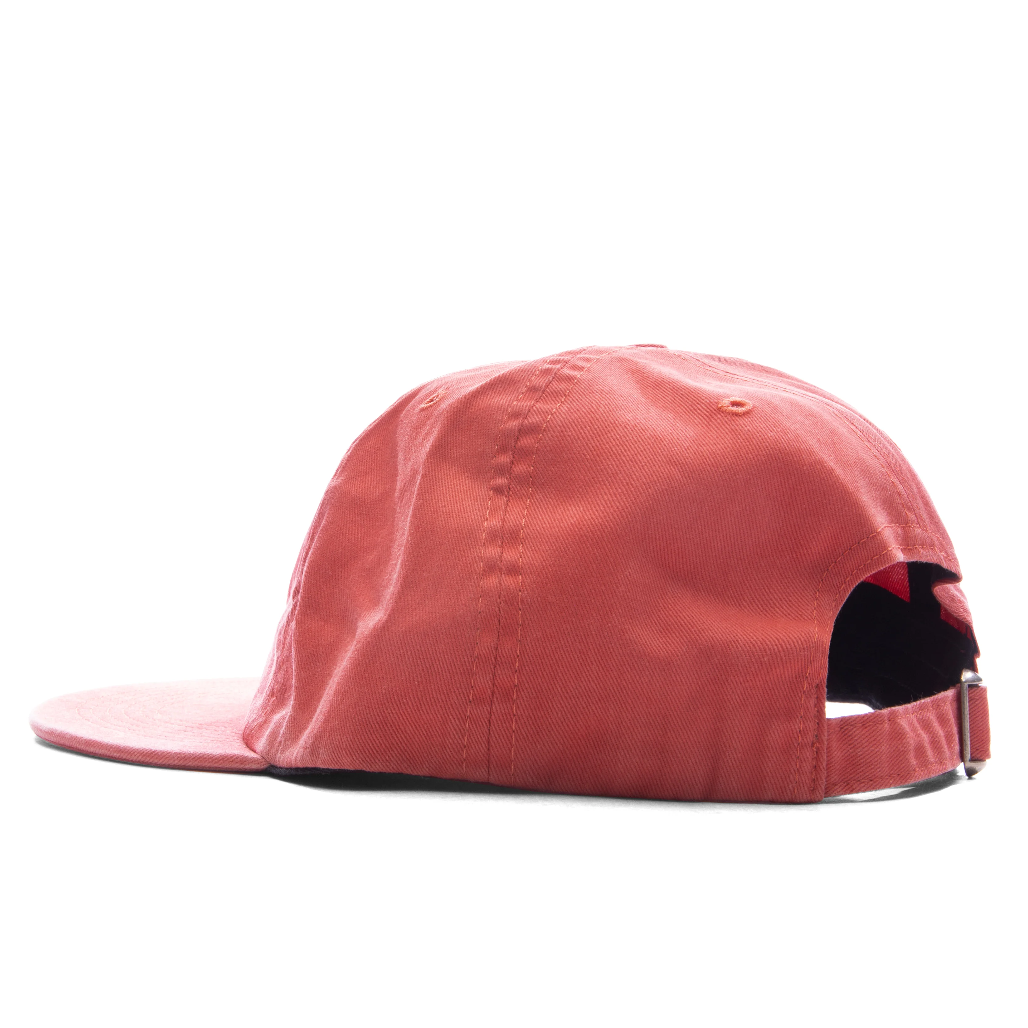 Signature 6 Panel Hat - Washed Out Red - Image 4