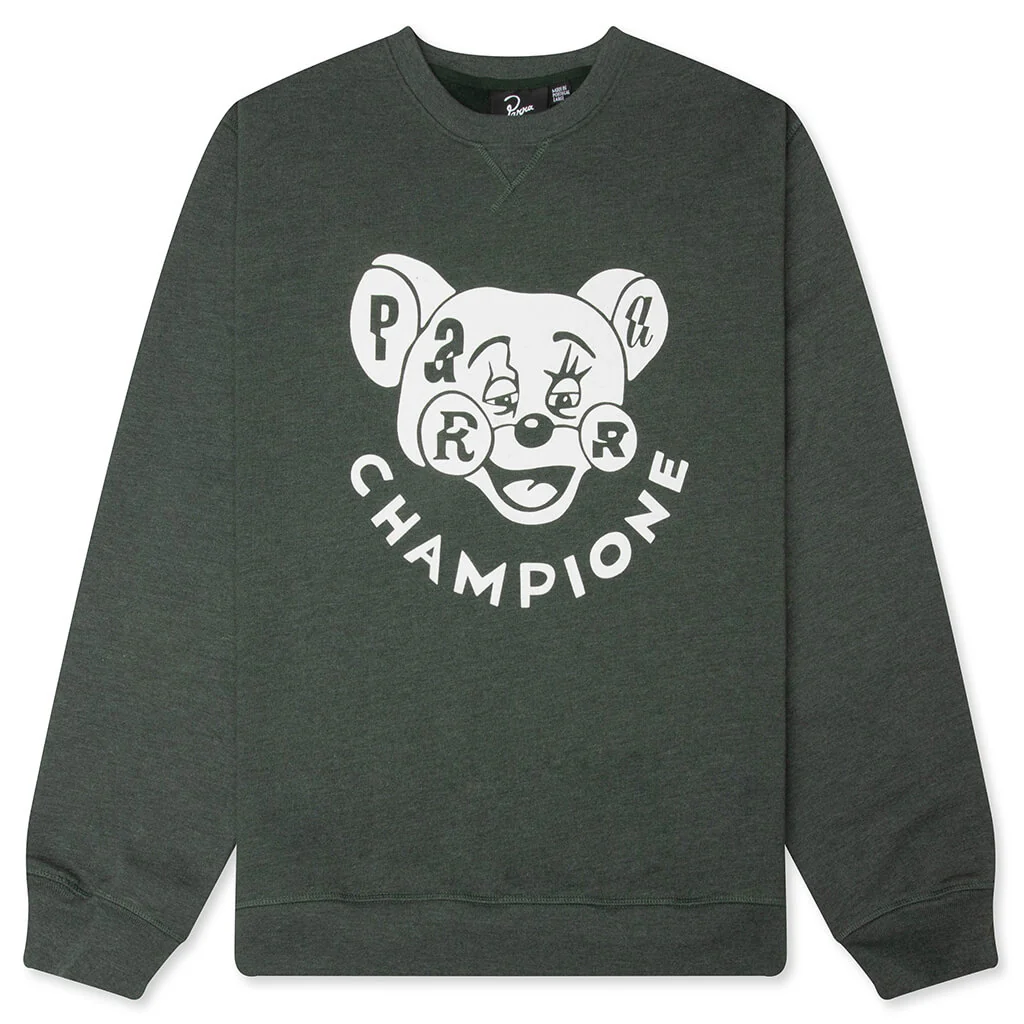 Tired Champione Crew Neck Sweatshirt - Pine Green