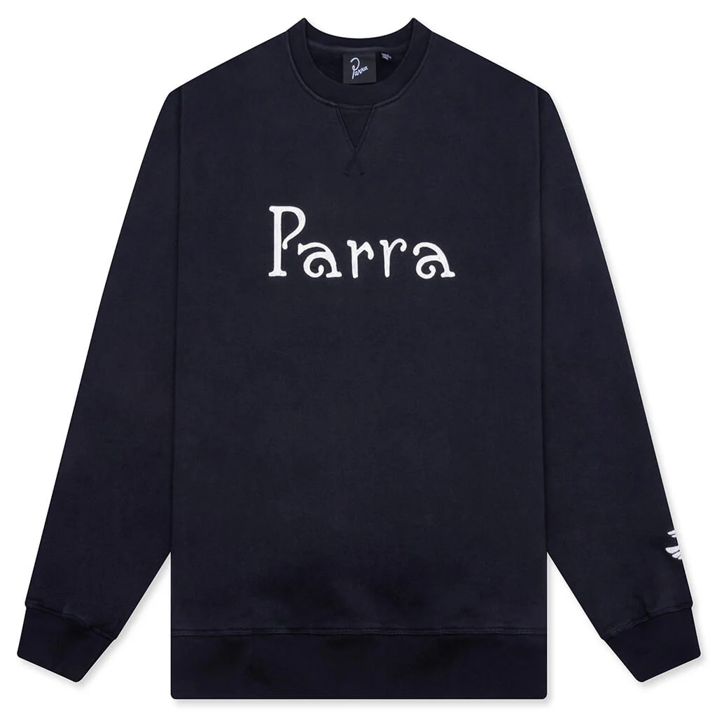 Weird Trad Logo Crew Neck Sweatshirt - Dark Navy