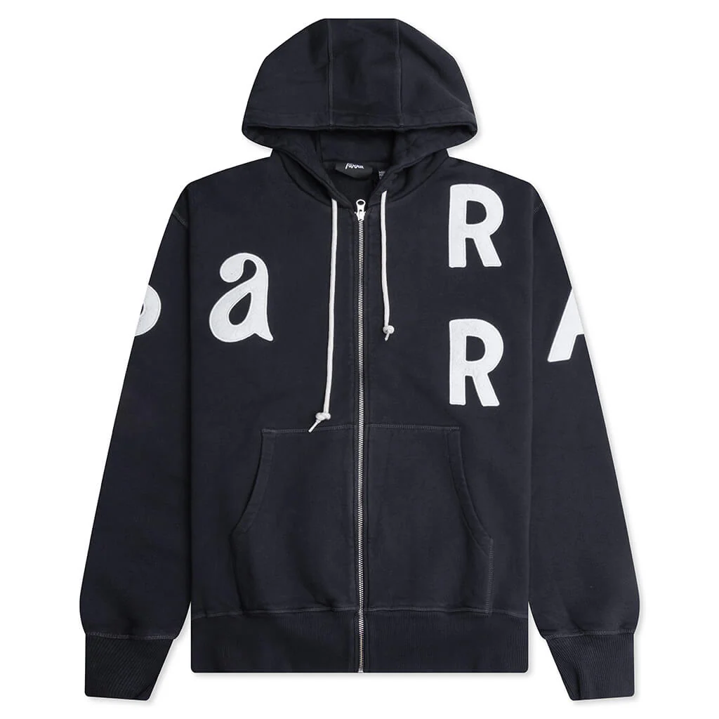 Word Salad Zip Hooded Sweatshirt - Dark Navy