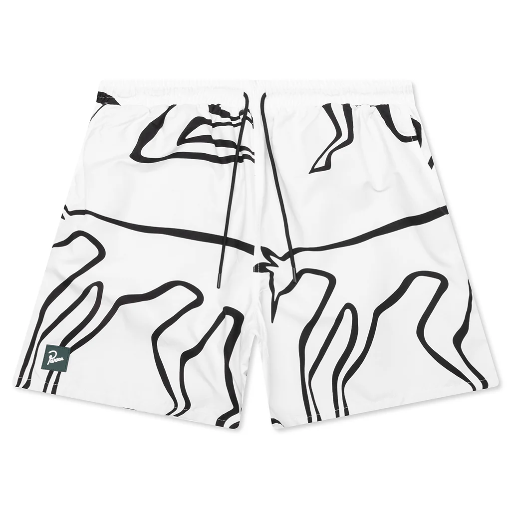 Yoga Walks Swim Shorts - White