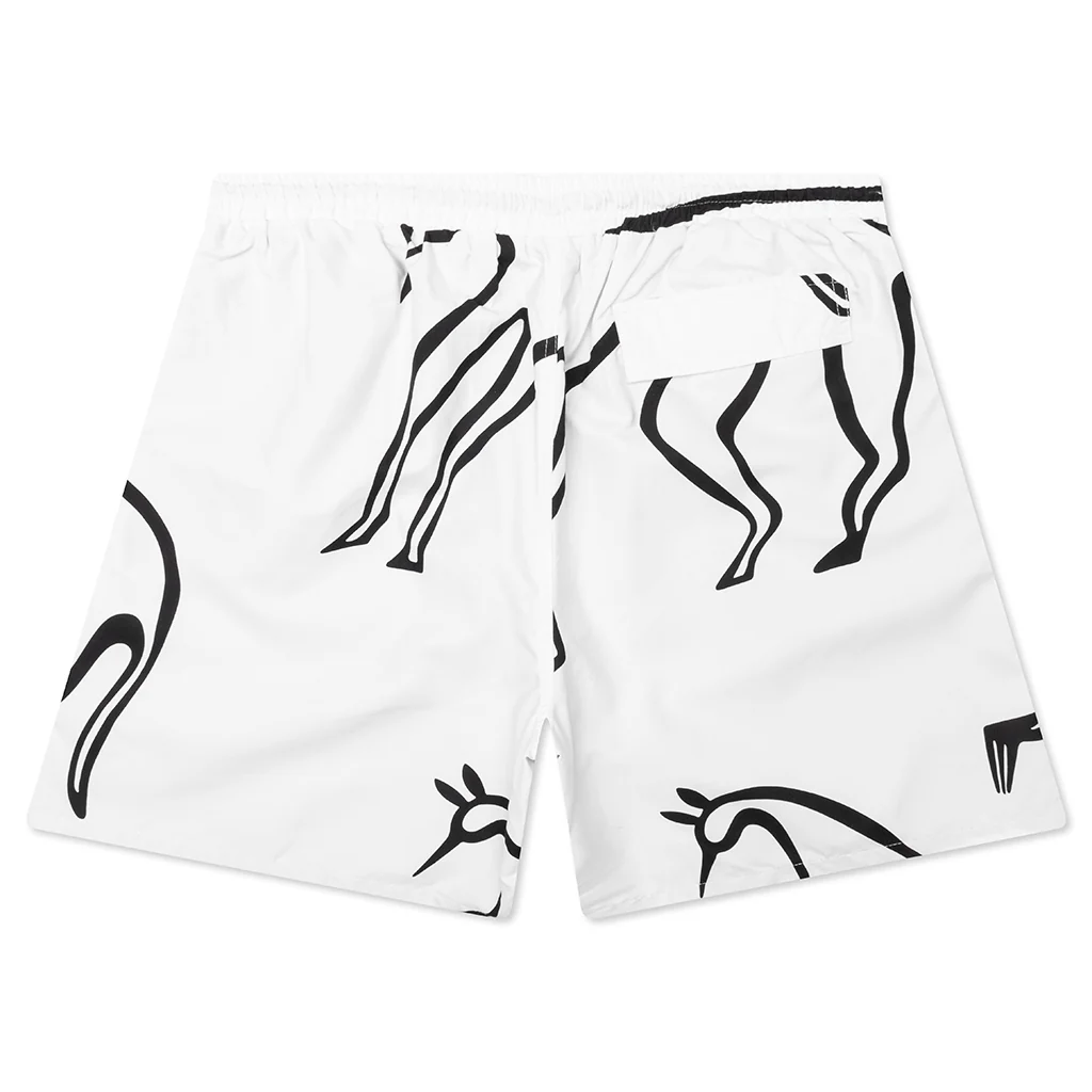 Yoga Walks Swim Shorts - White - Image 2