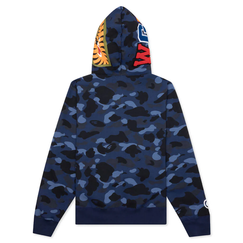 Camo Shark Full Zip Hoodie - Navy - Image 2