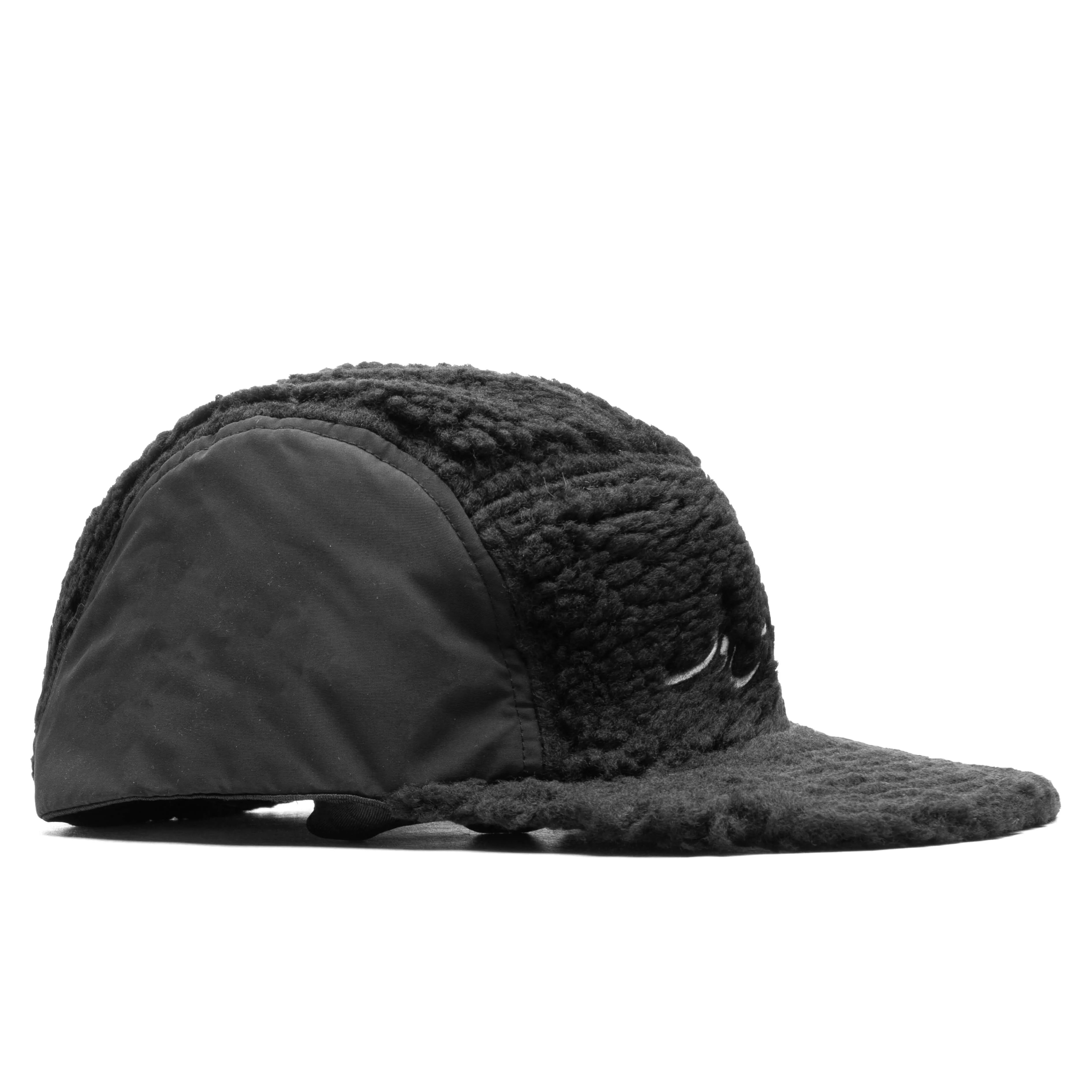 Fleece and Nylon Cap - Black - Image 3