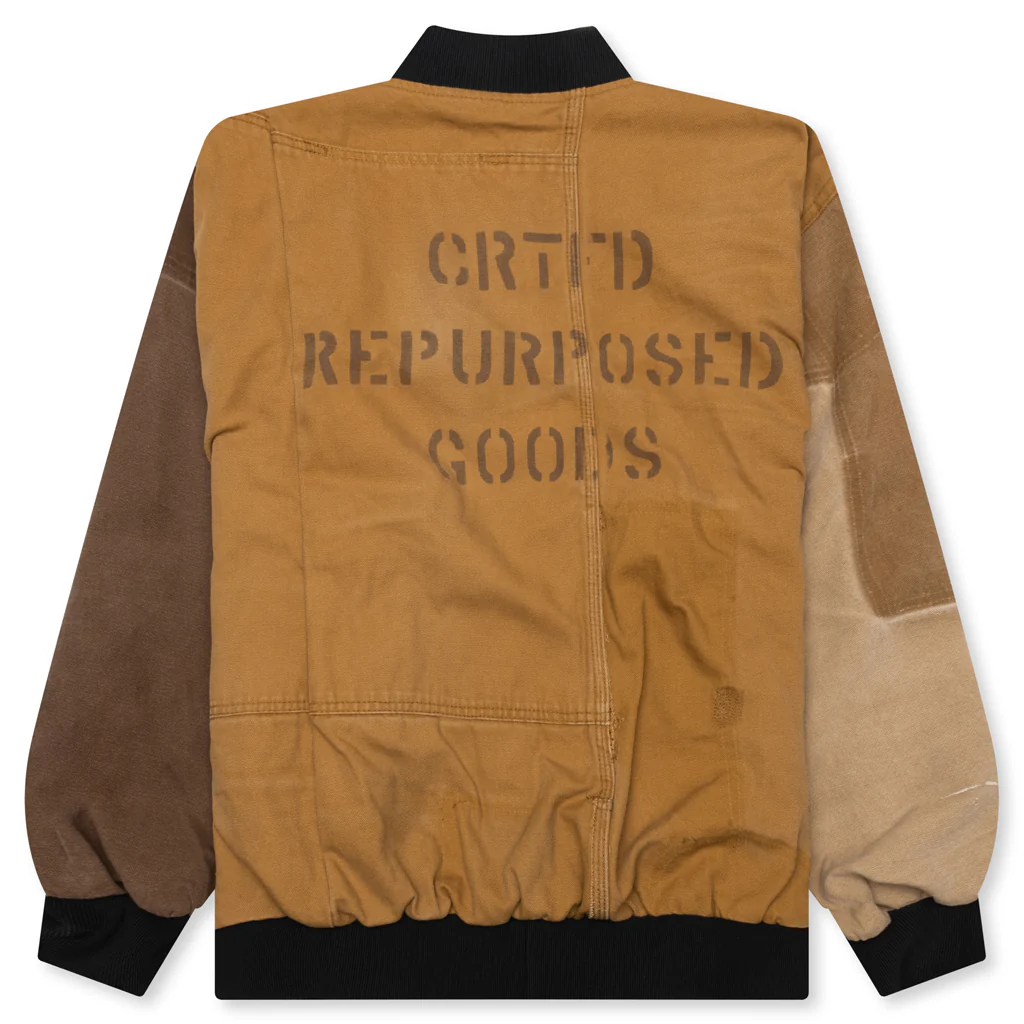 Carhartt Upcycled Bomber Jacket - Beige - Image 2
