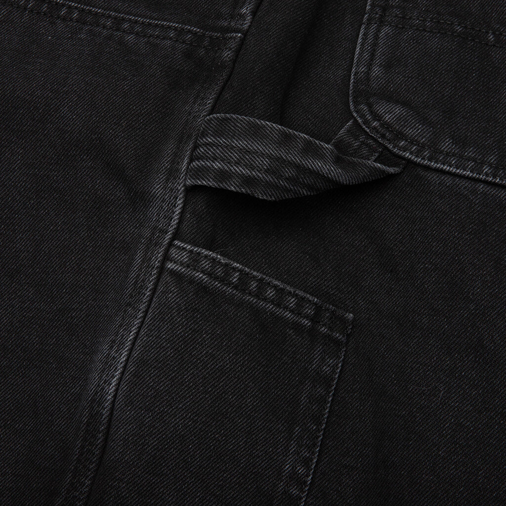 Double Knee Short - Black Stone Washed - Image 6