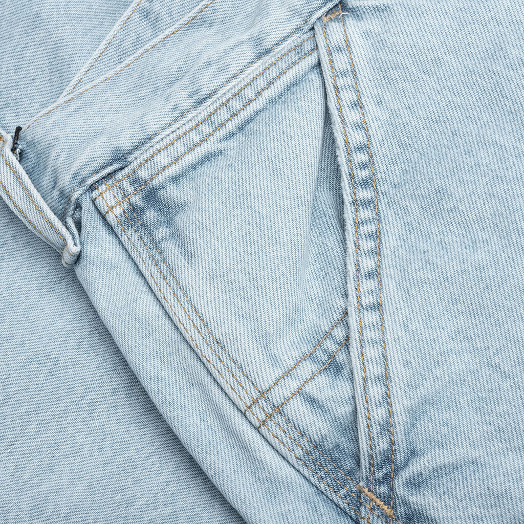 Double Knee Short - Blue Heavy Stone Bleached - Image 4