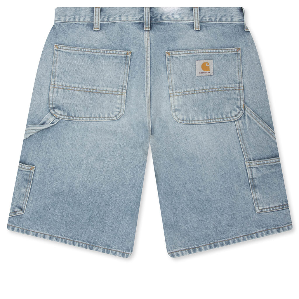 Double Knee Short - Blue Heavy Worn Bleached - Image 2