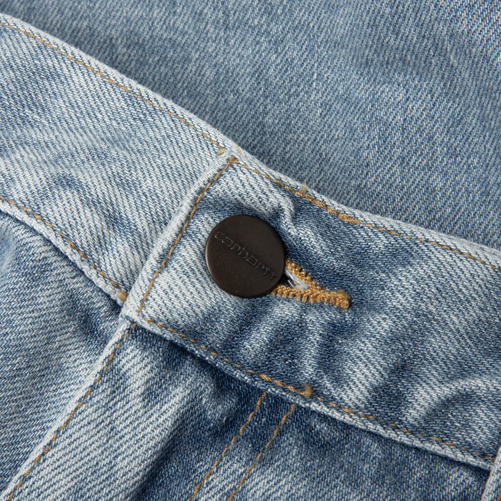 Double Knee Short - Blue Heavy Worn Bleached - Image 3