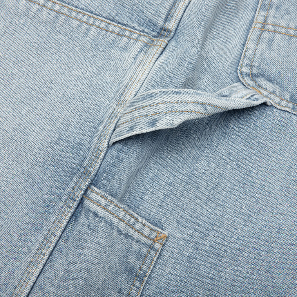 Double Knee Short - Blue Heavy Worn Bleached - Image 4