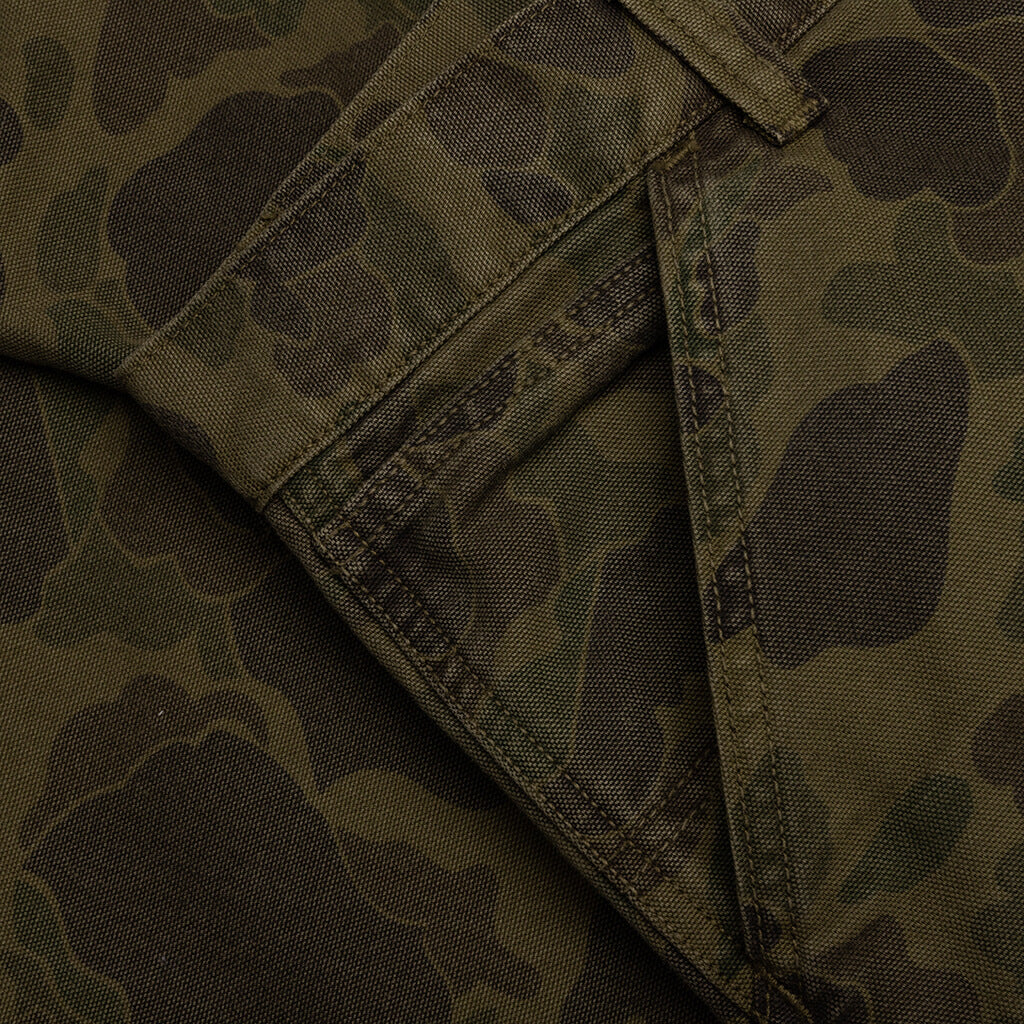 Duck Single Knee Pant Garment Dyed - Camo Duck Green/Office Green - Image 3