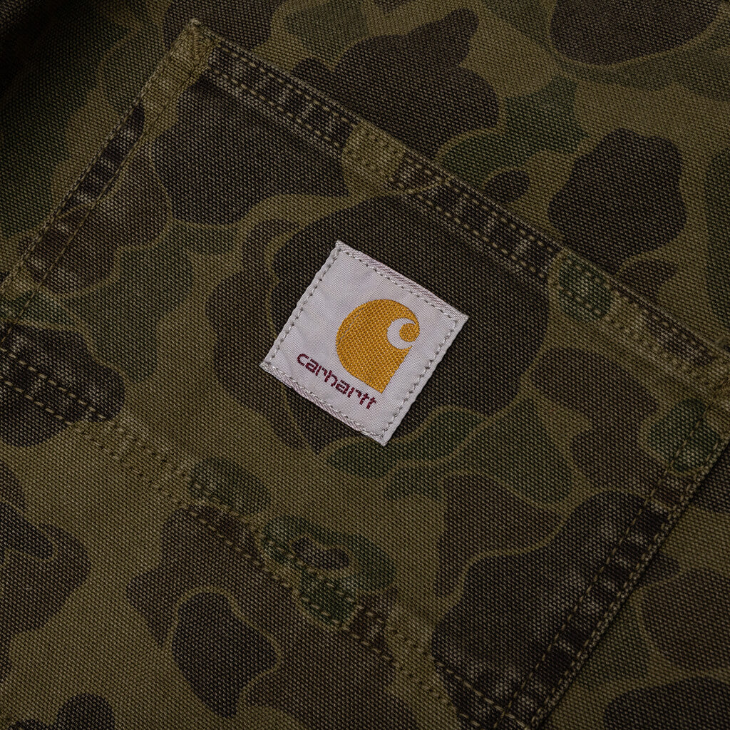 Duck Single Knee Pant Garment Dyed - Camo Duck Green/Office Green - Image 4