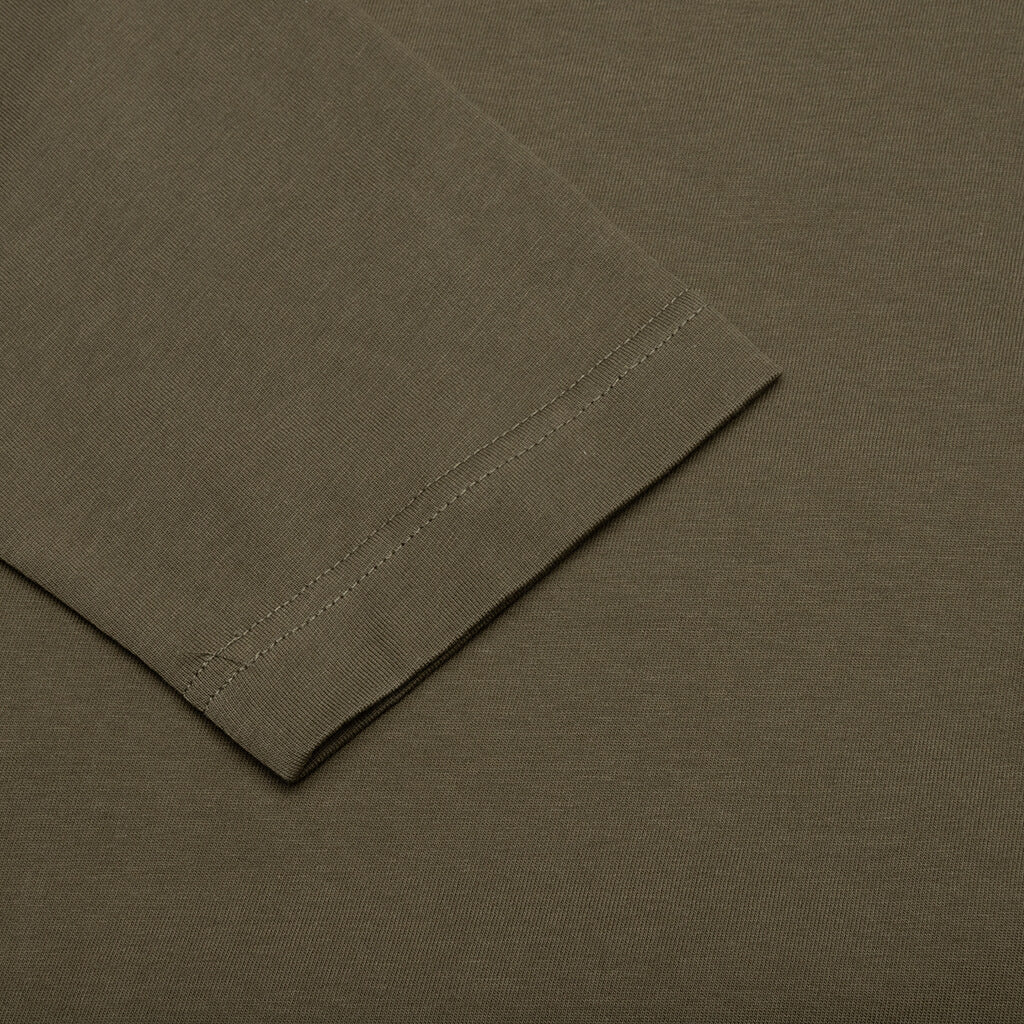 Link Script L/S T-Shirt - Nettle/White - Image 4