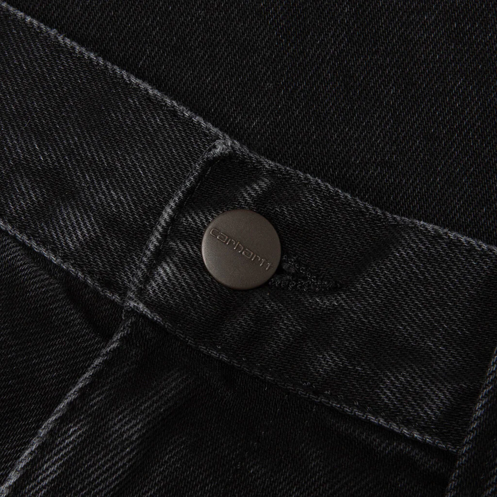 OG Double Knee Short - Black Stone Washed - Image 3